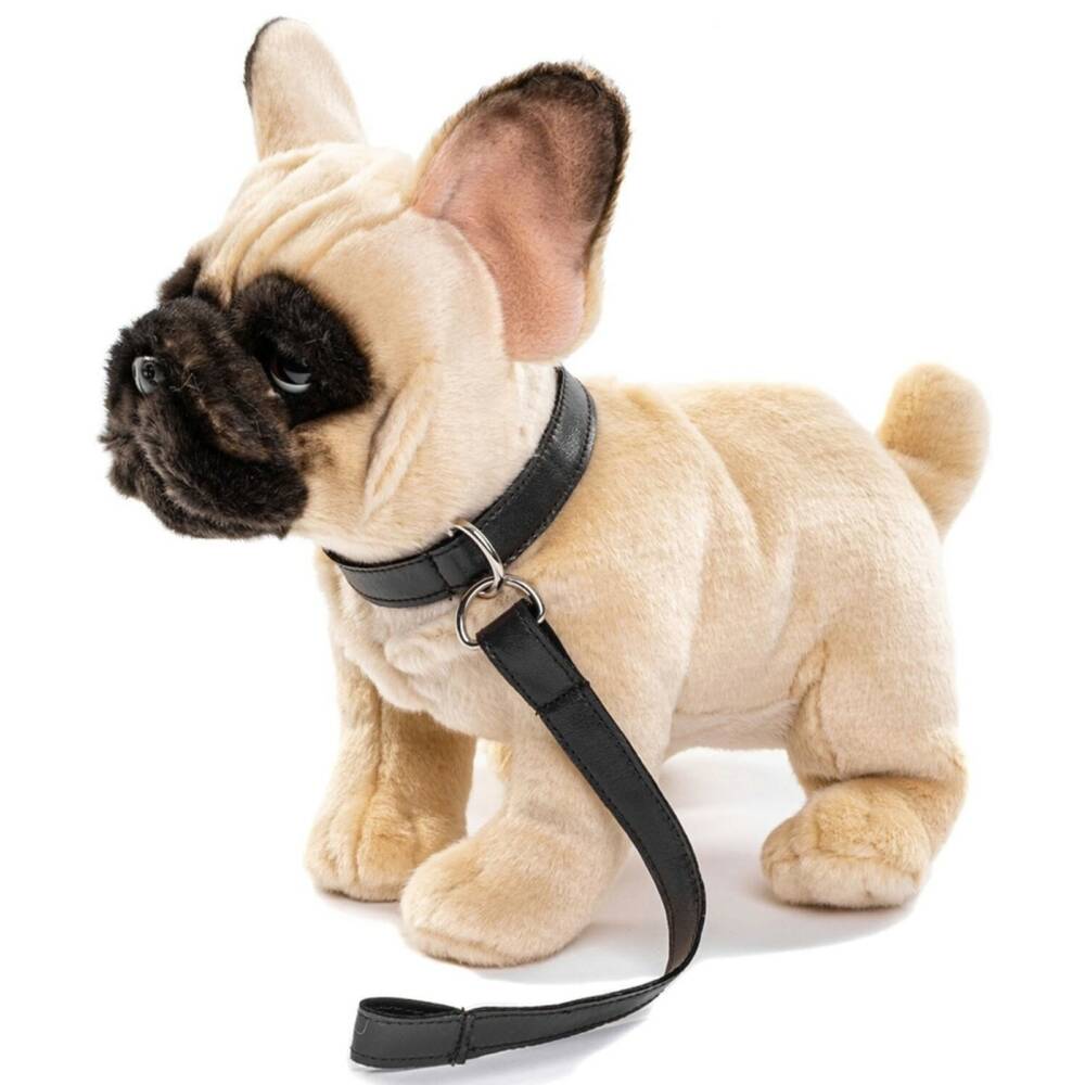 UniToys French Bulldog cuddly toy + lead - Image 3