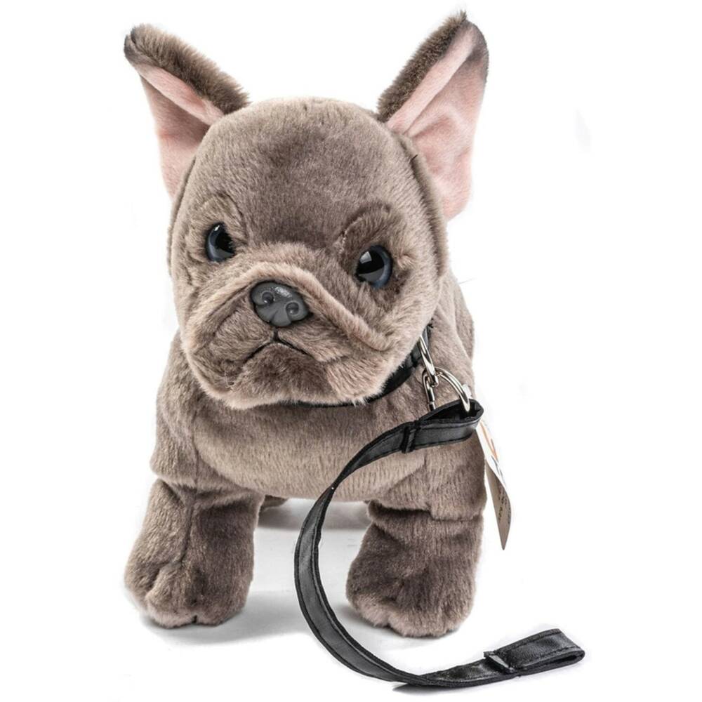 UniToys French Bulldog cuddly toy + lead - Image 3