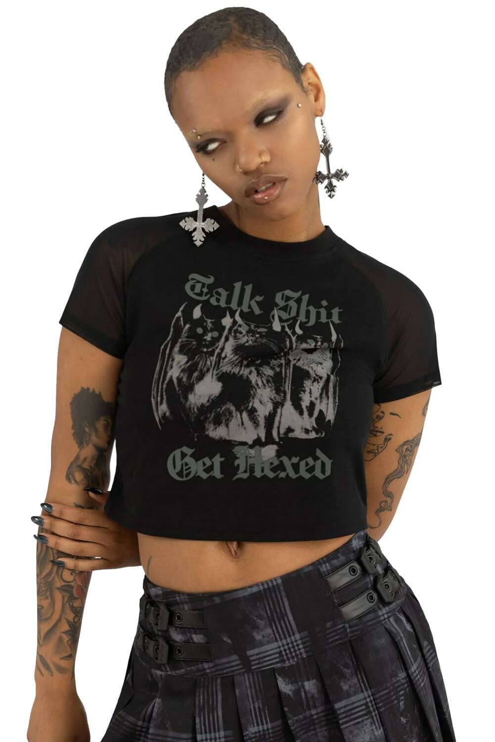 Killstar Crop Top Talk Shit