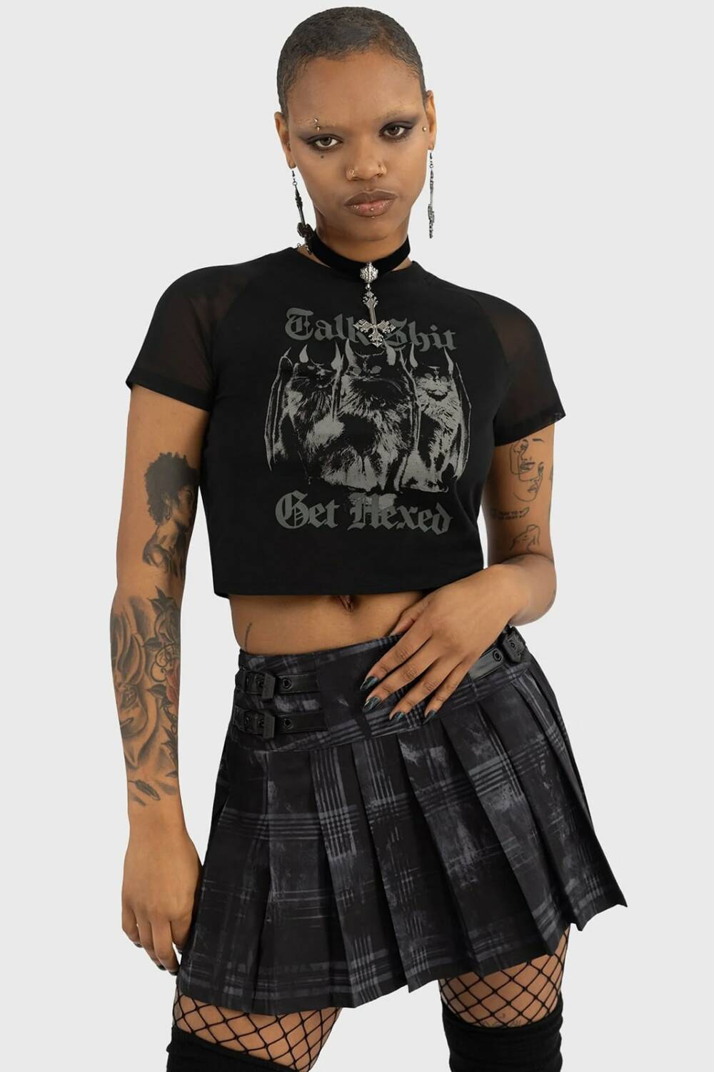 Killstar Crop Top Talk Shit - Image 2