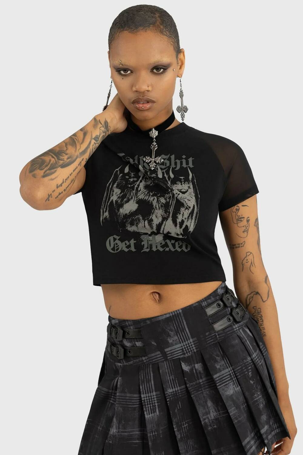Killstar Crop Top Talk Shit - Image 3