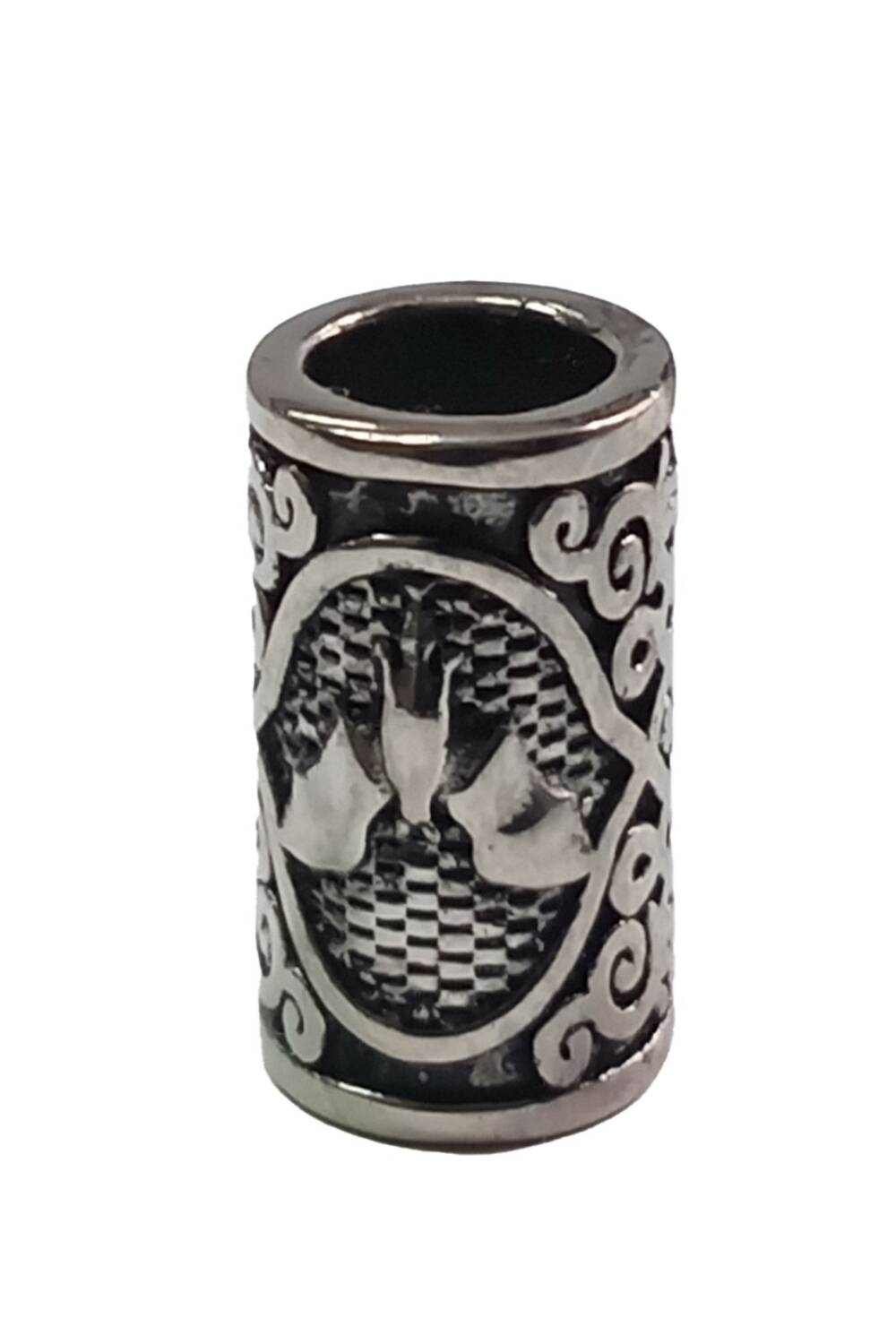 White Dragon Silver Bat bead
