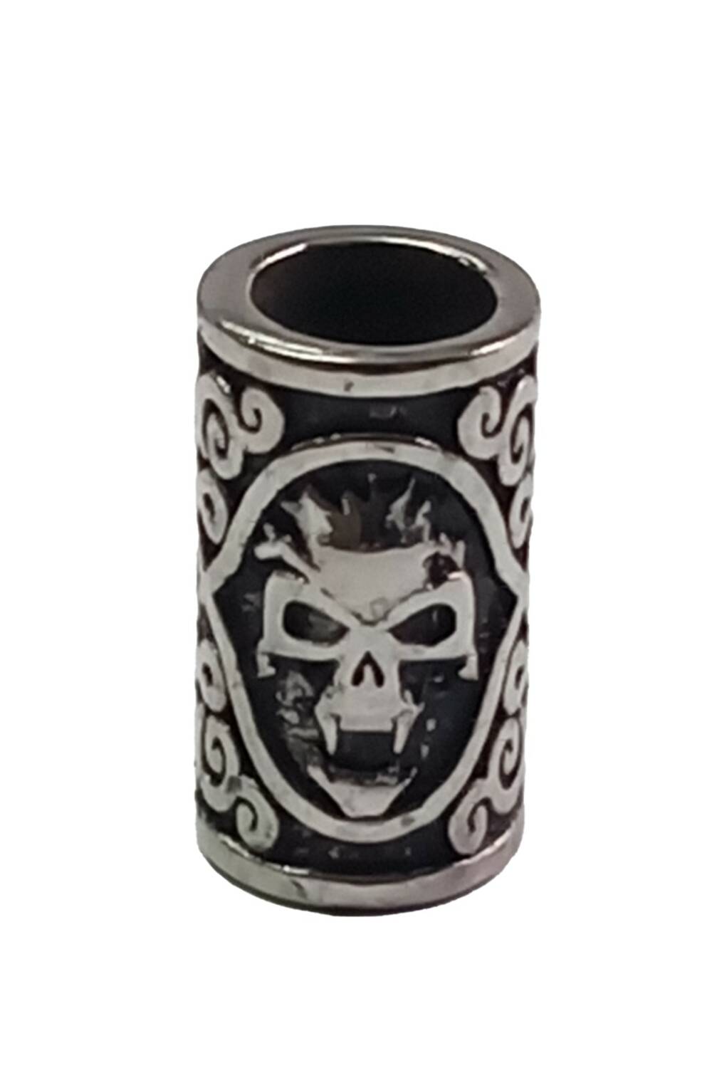 White Dragon beard bead Skull