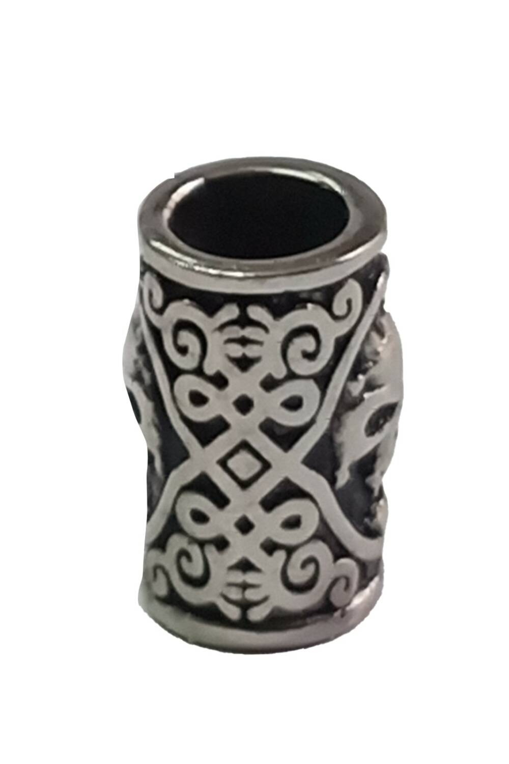White Dragon beard bead Skull - Image 2