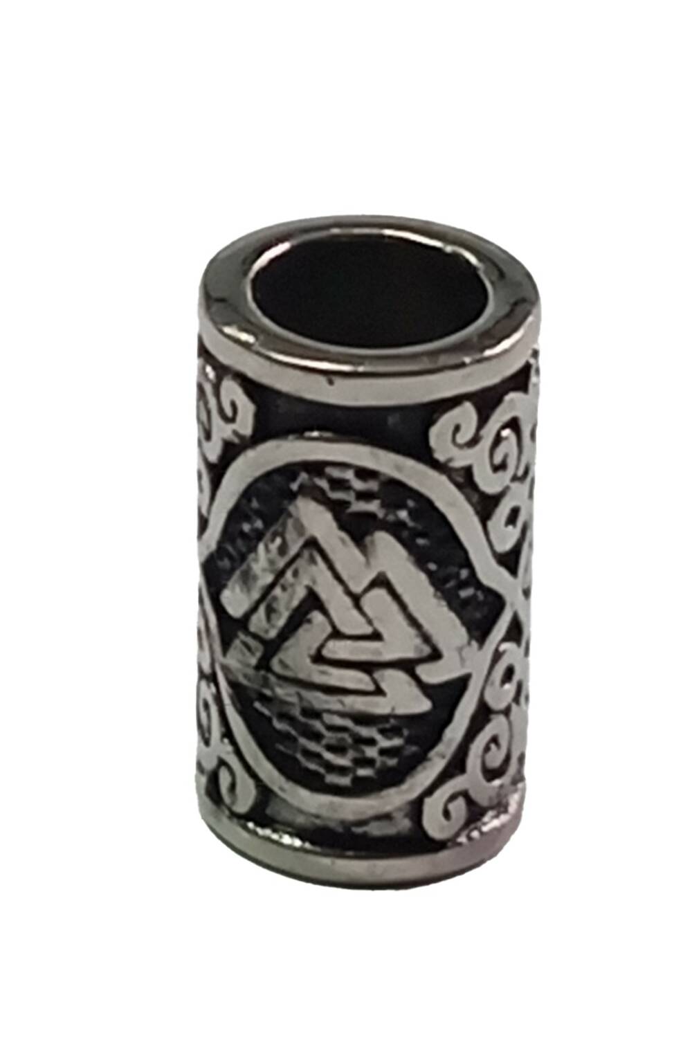 White Dragon beard bead Odin's Knot
