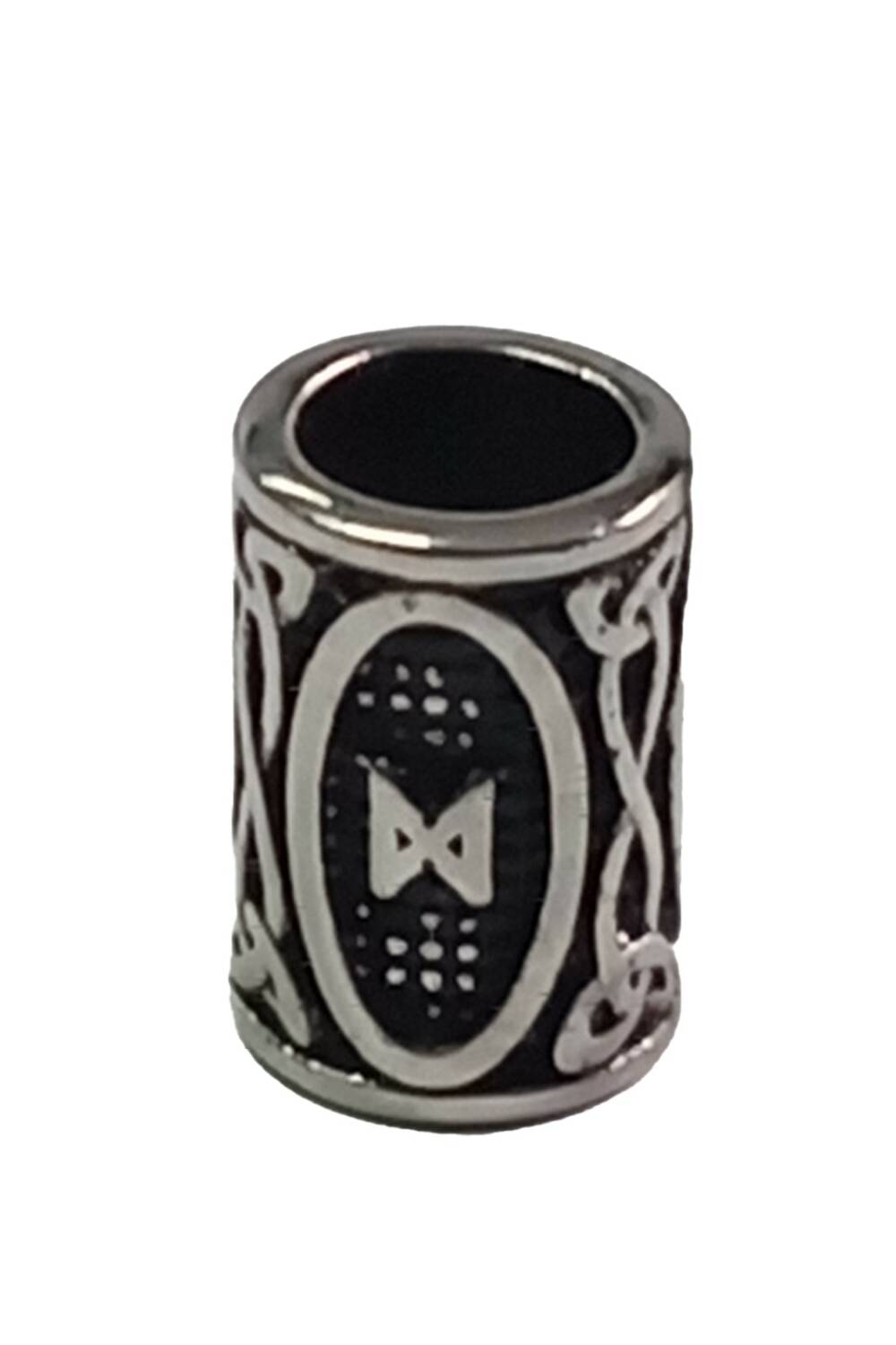 White Dragon beard bead Dagaz