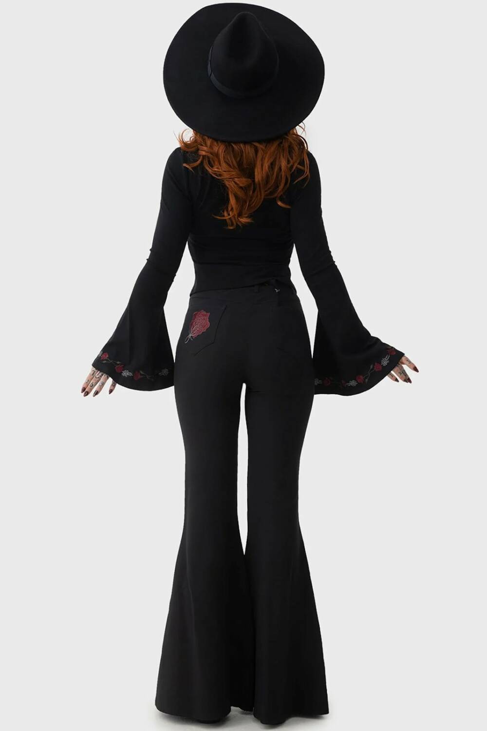 Killstar flared pants Blood Rose - Image 2