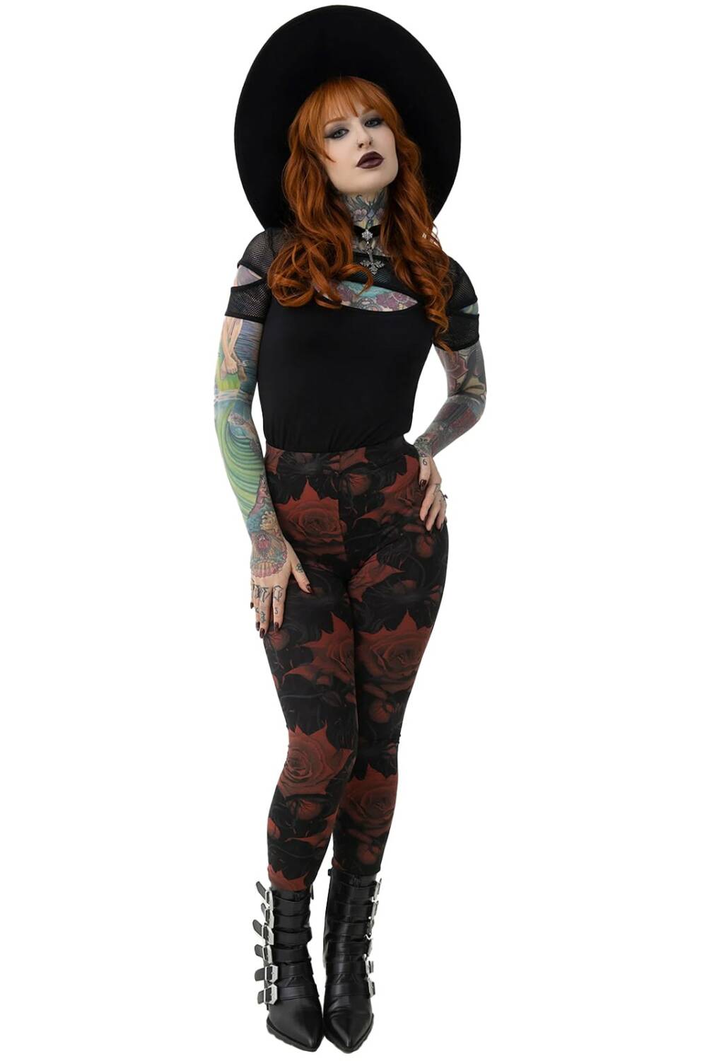 Killstar Legging Blood Rose