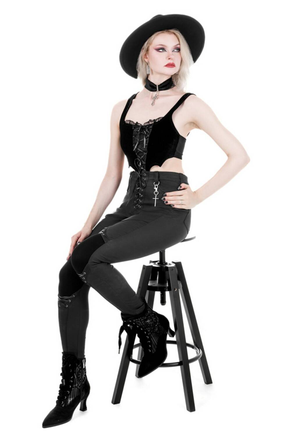 Restyle Mortem Lace-Up trousers - Image 2