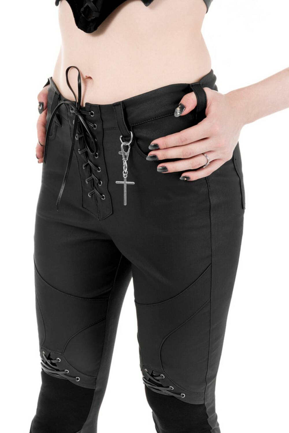 Restyle Mortem Lace-Up trousers - Image 4