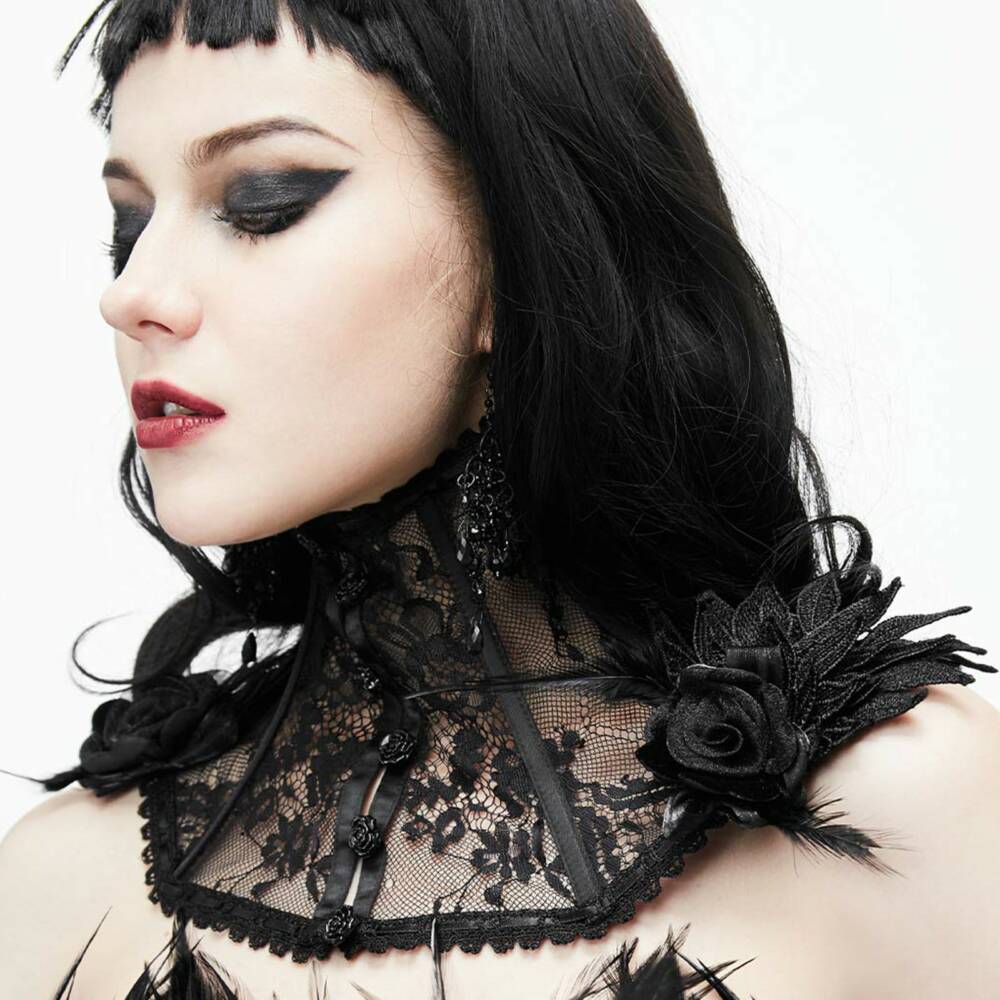 Eva Lady neck corset Black Roses Palace