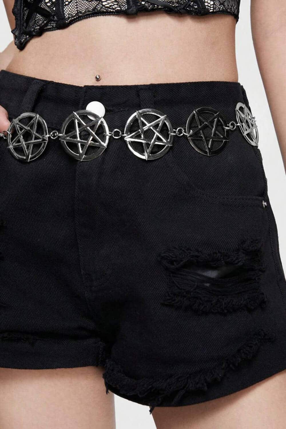 Romwe belt Gothic Pentagram