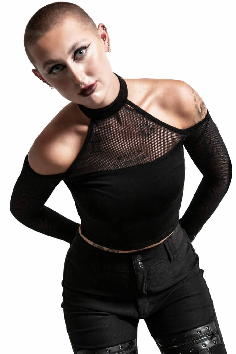 Killstar Top Nightcall Fishnet