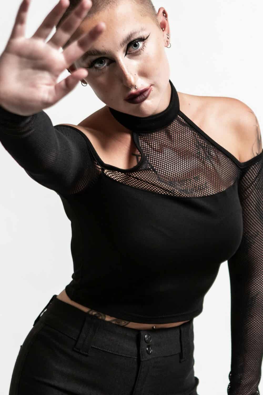 Killstar Top Nightcall Fishnet - Image 3