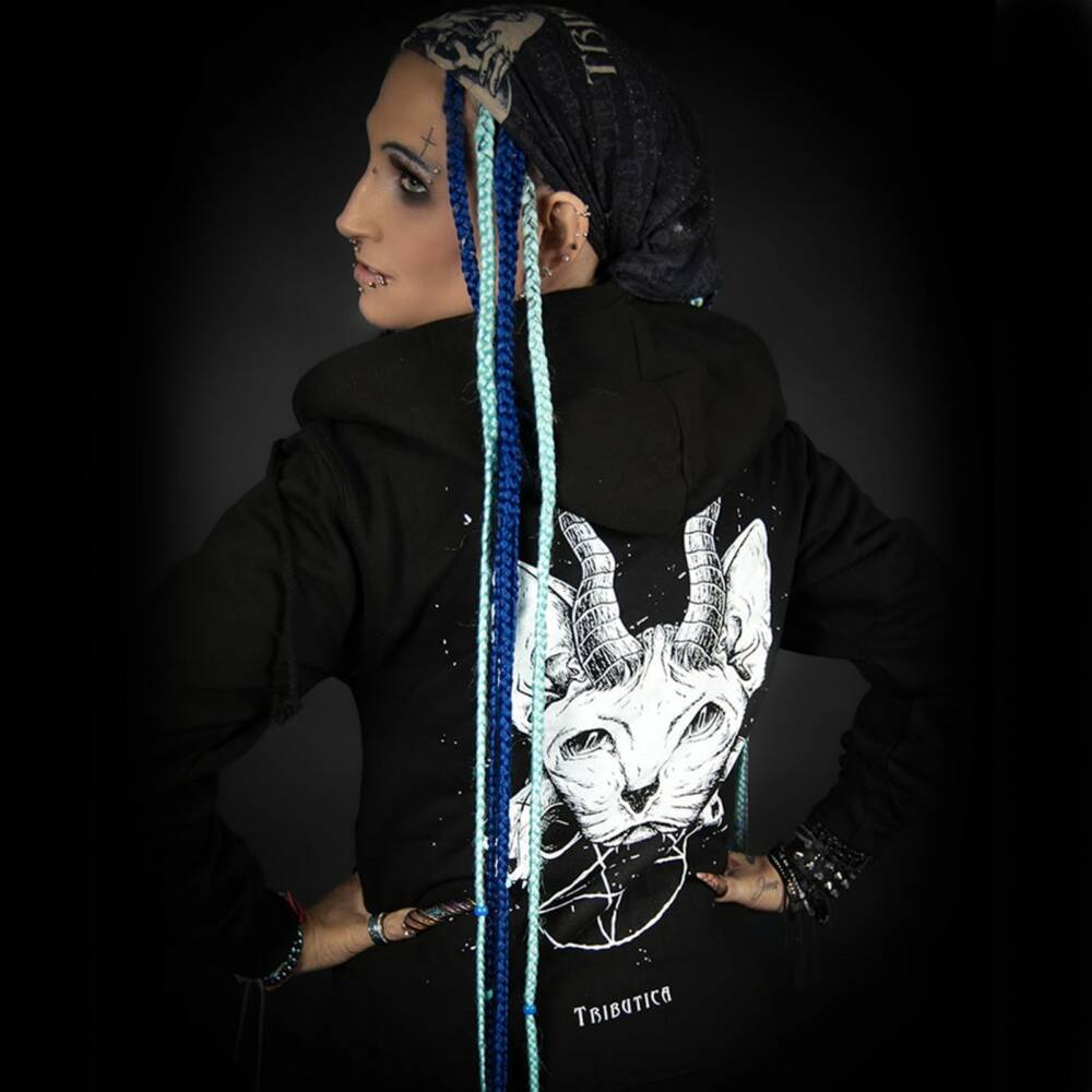 Tributica Zip-Hoody Evil Cat - Image 2