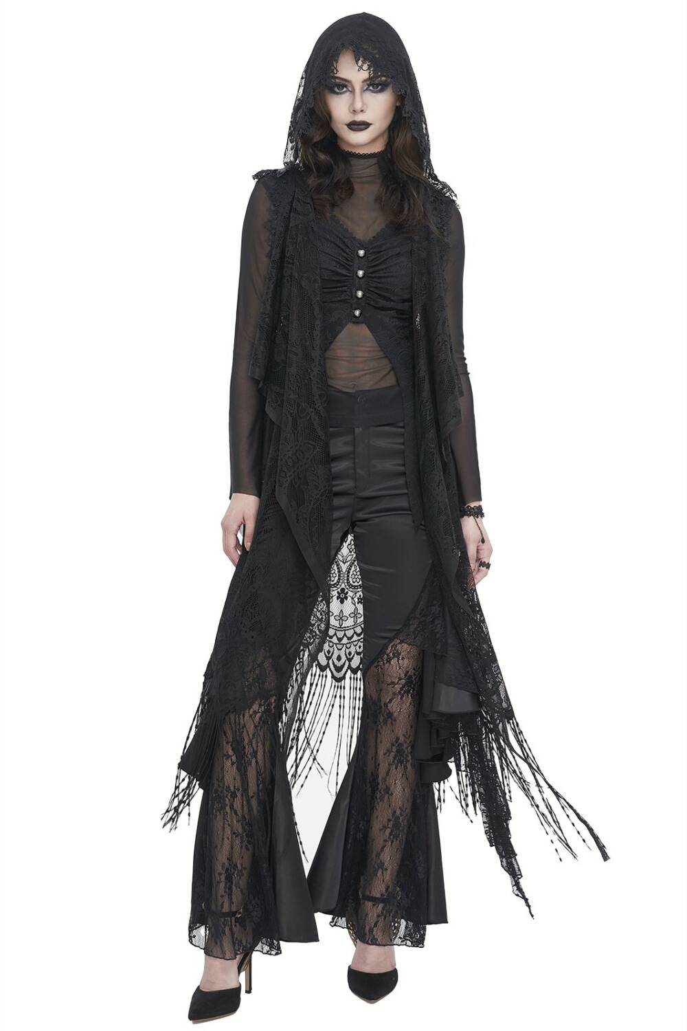 Devil Fashion Vest Boho Witch Hood