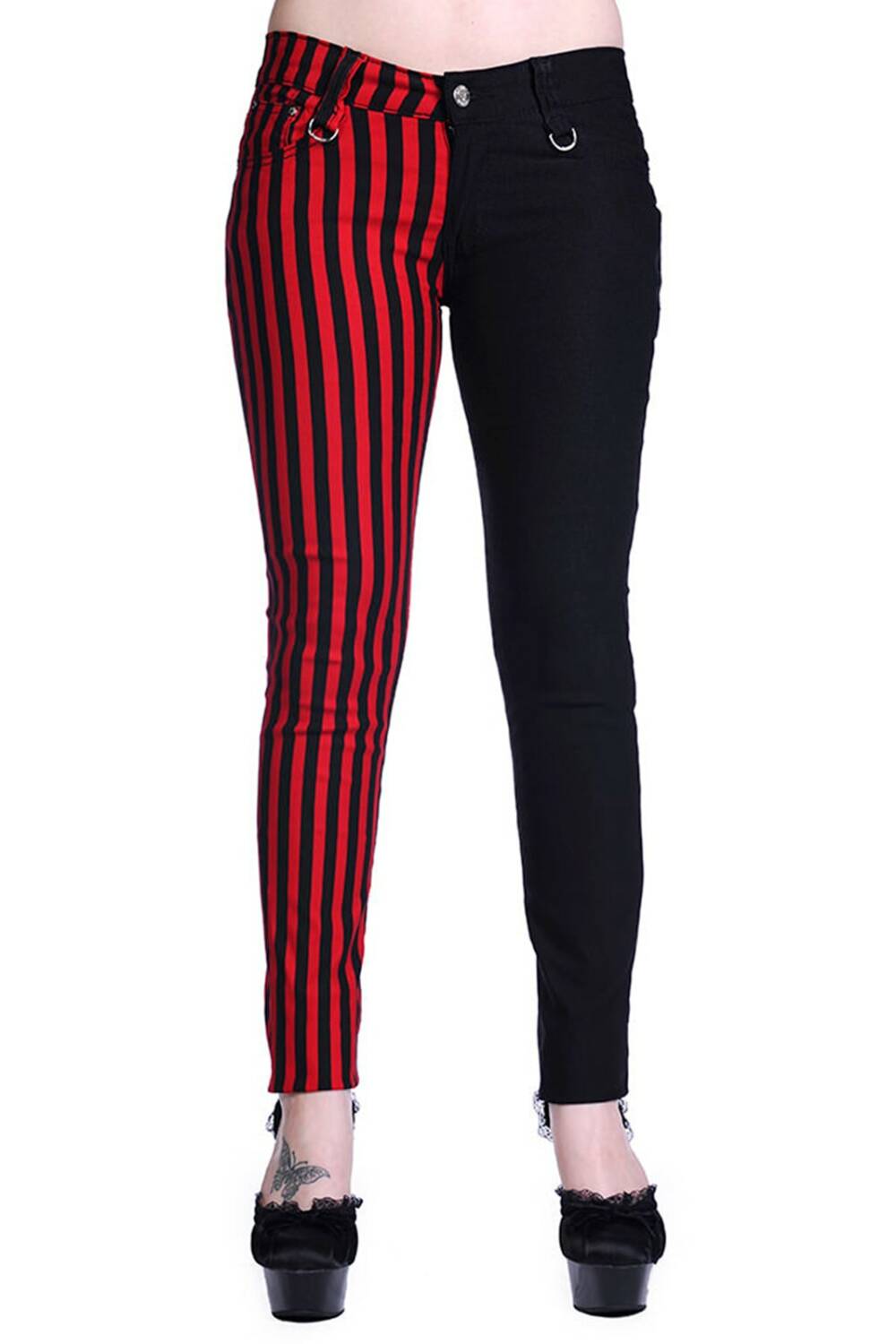 Banned pants Half the Damage Striped