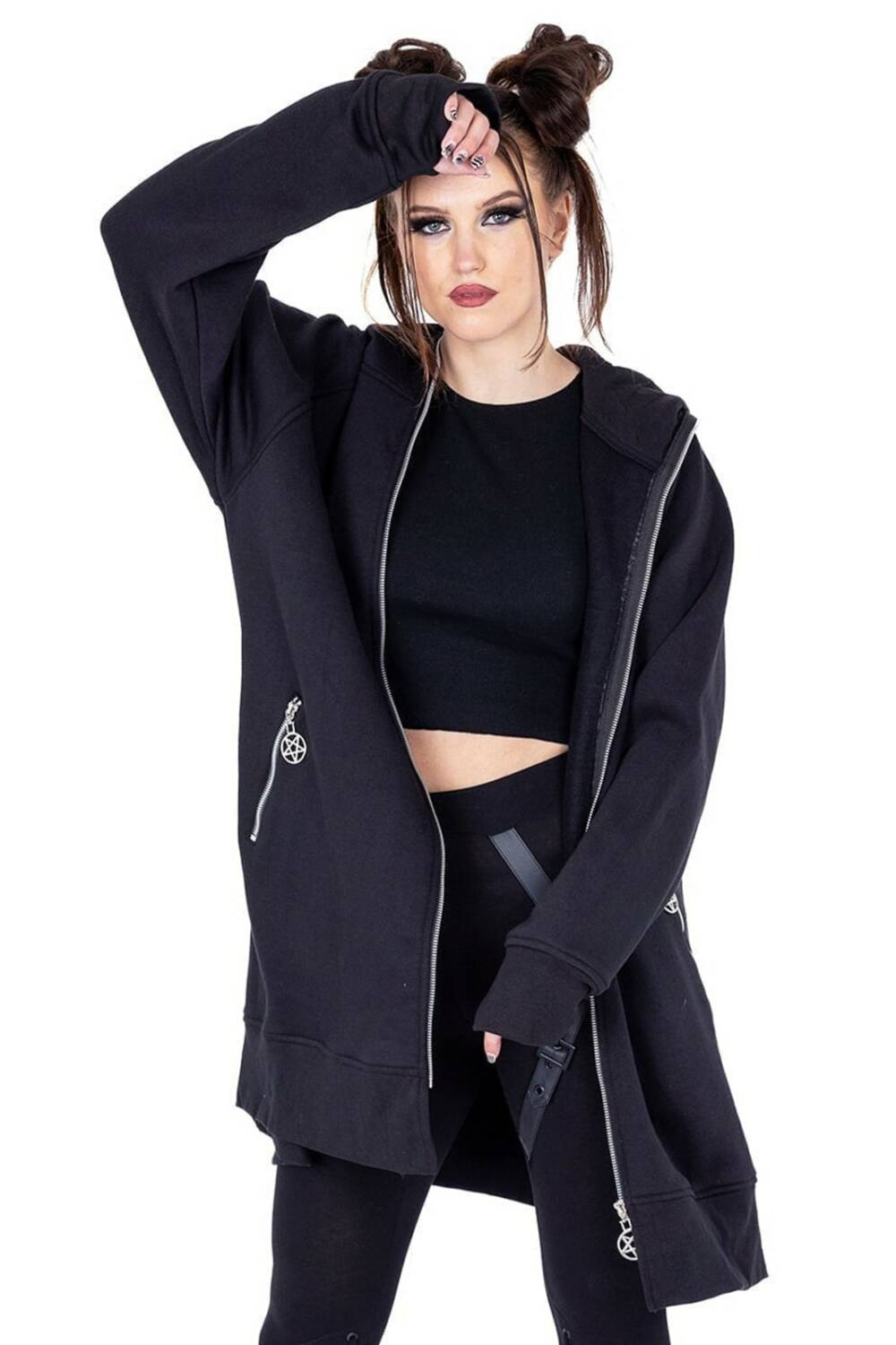 Chemical Black Zip-Hoody Oksana - Image 4