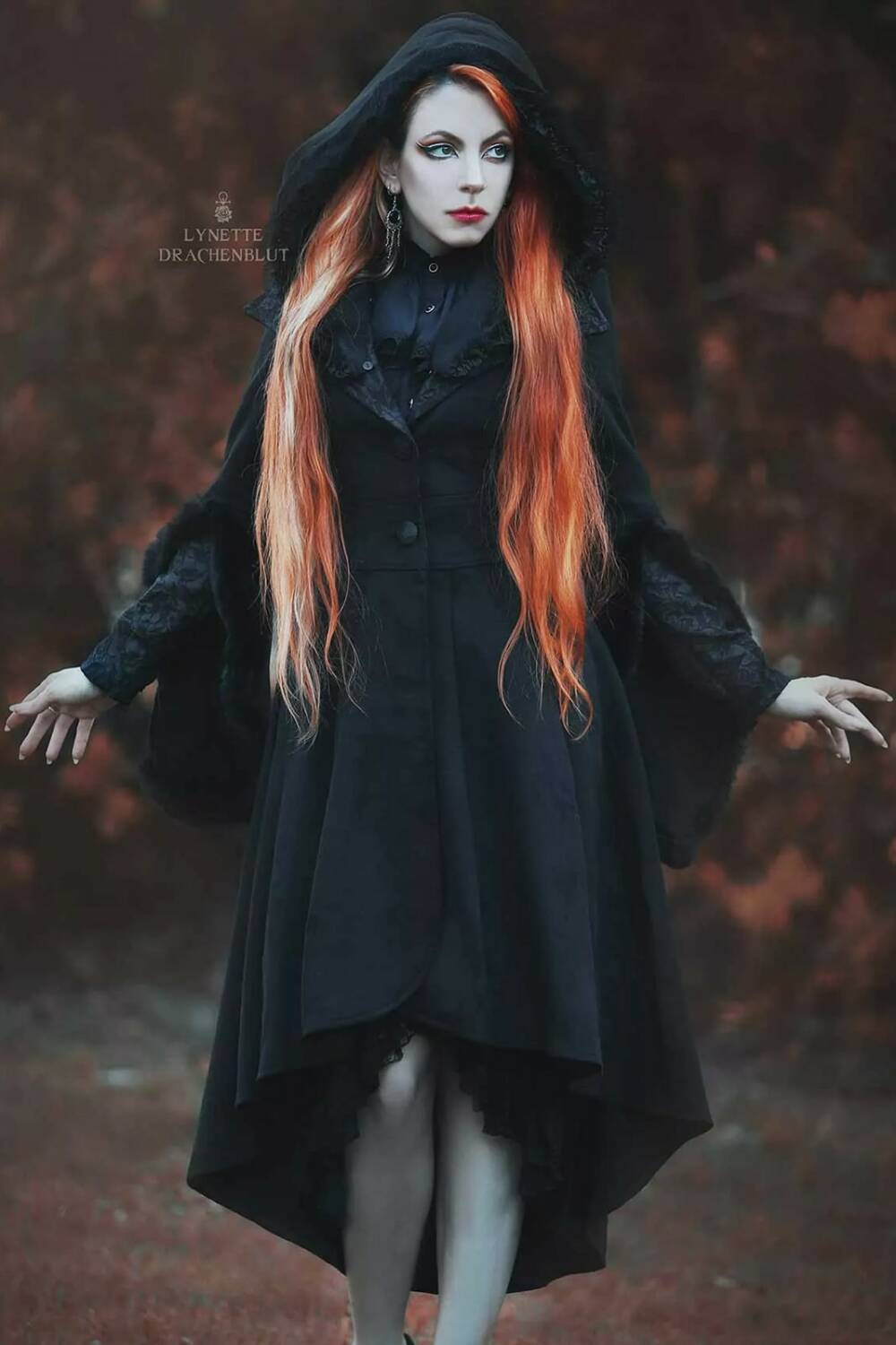 Dark in Love Coat Midnight Romance - Image 5