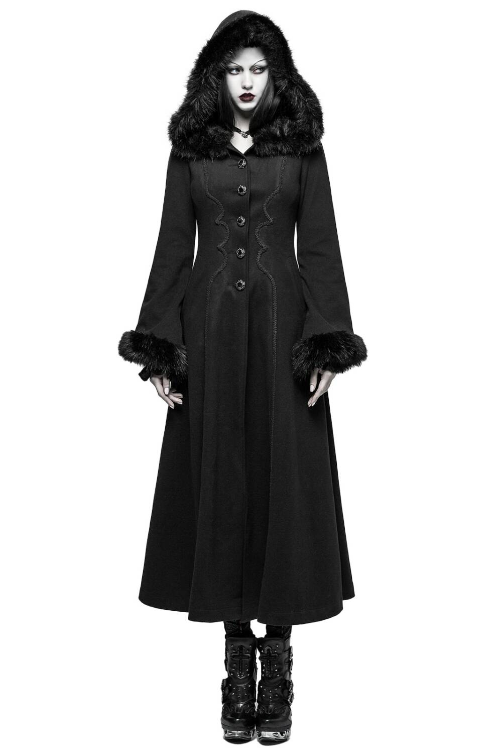 Punk rave coat Fleur de Lys