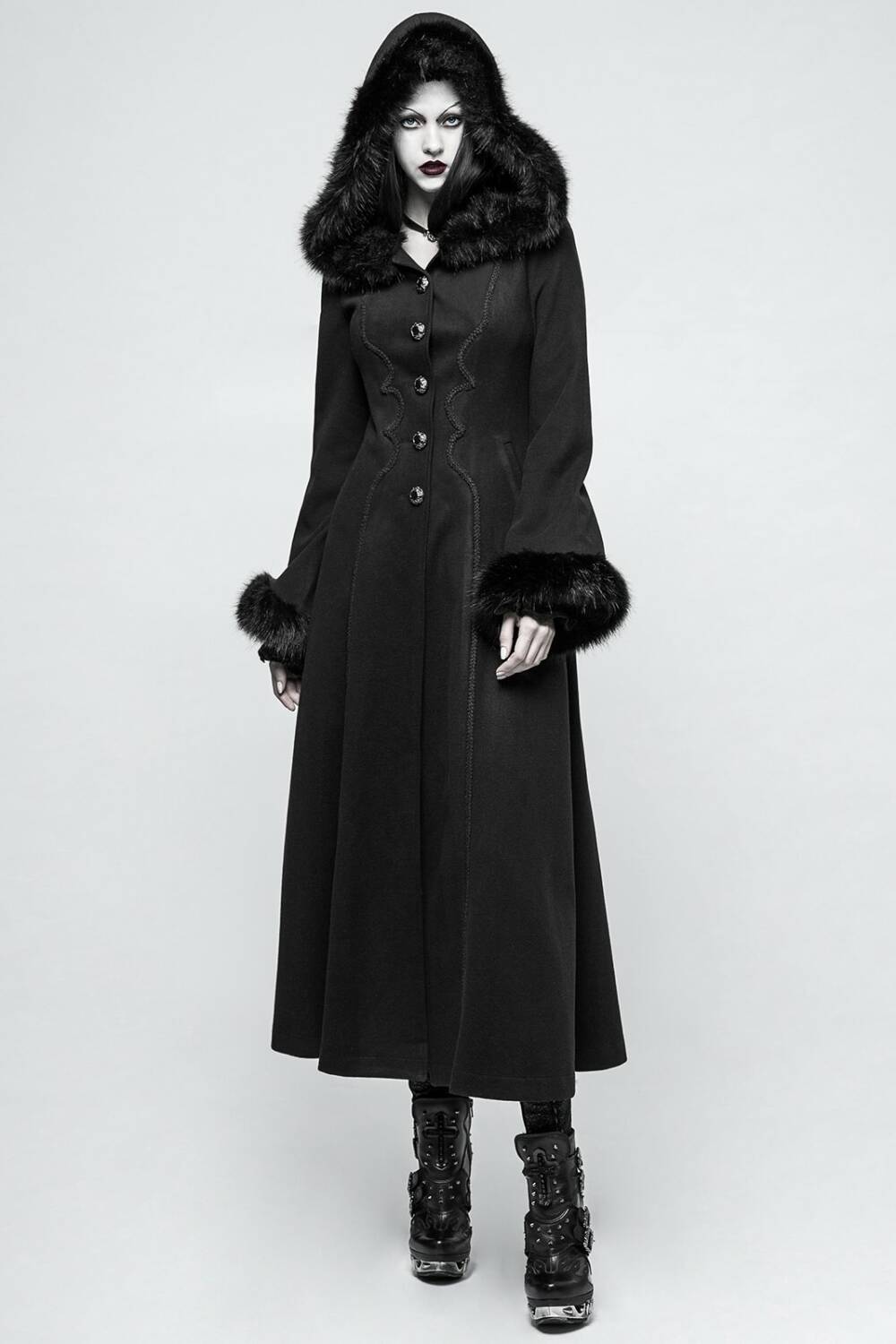 Punk rave coat Fleur de Lys - Image 4