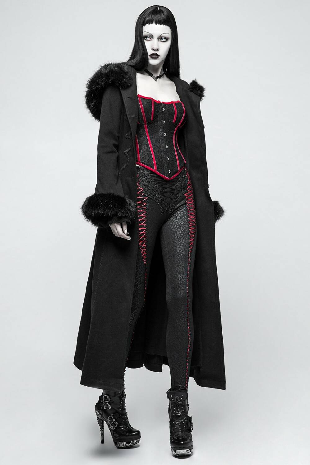 Punk rave coat Fleur de Lys - Image 5