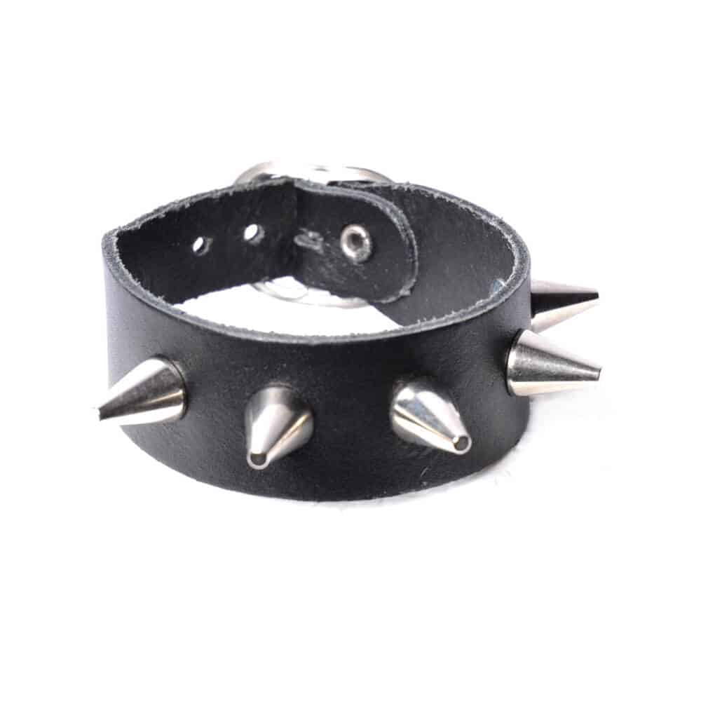 Moon Attic Leather Bracelet Single Cone Rivets