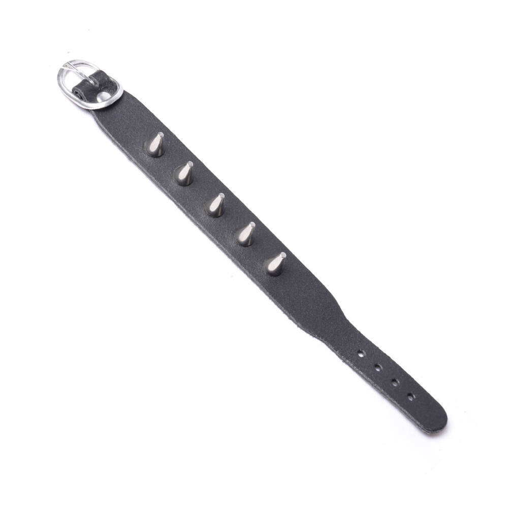 Moon Attic Leather Bracelet Single Cone Rivets - Image 2