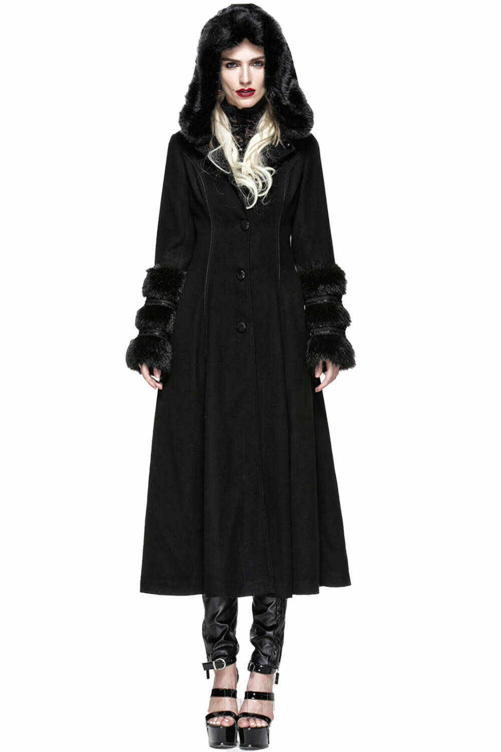 Punk rave reversible coat Frozen Night