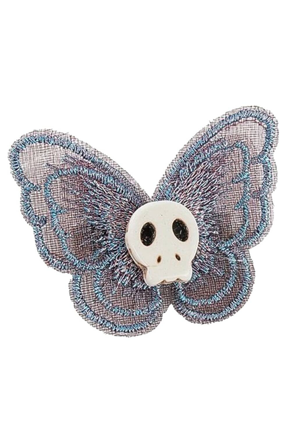 Mad Moonshine Hair Clips Butterfly Skull