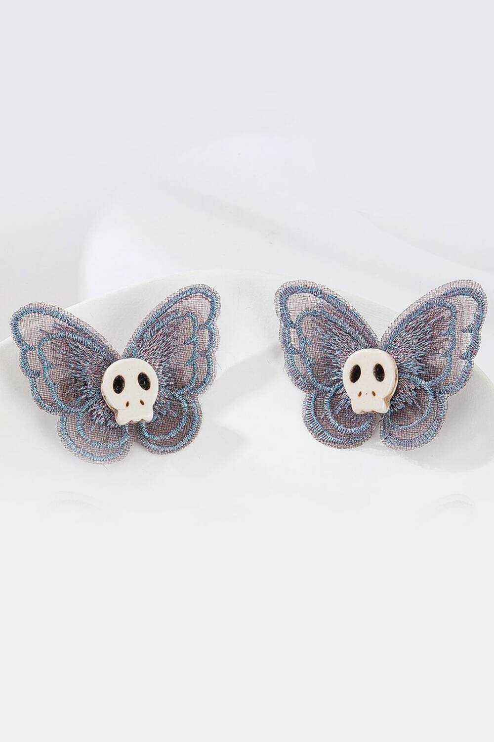 Mad Moonshine Hair Clips Butterfly Skull - Image 2