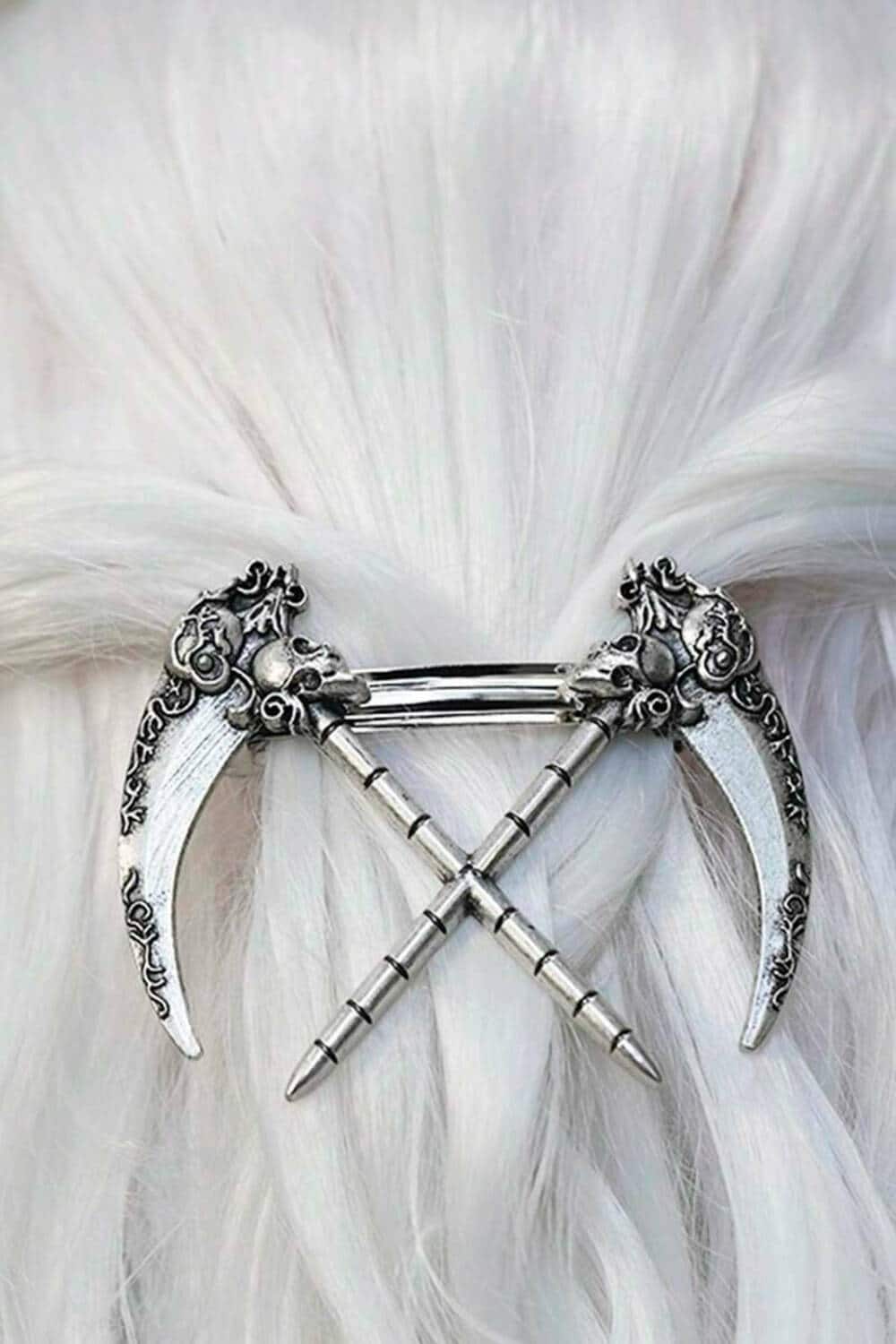 Mad Moonshine hair clip Crossed Axes