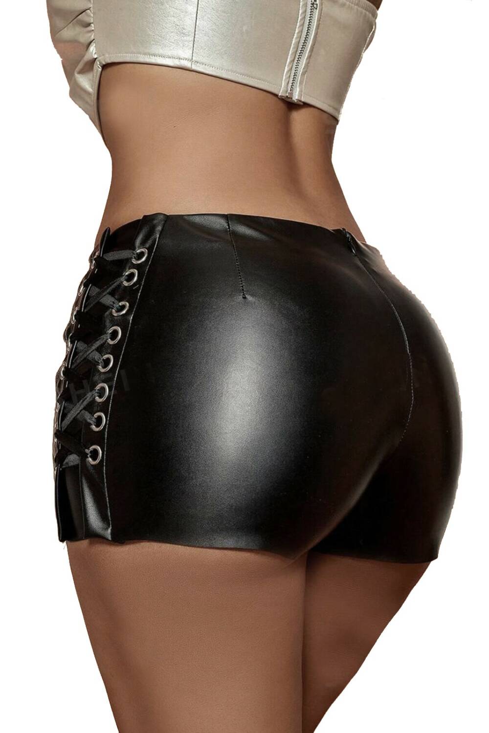 Mad Moonshine Hot Pants Black Laced - Image 2