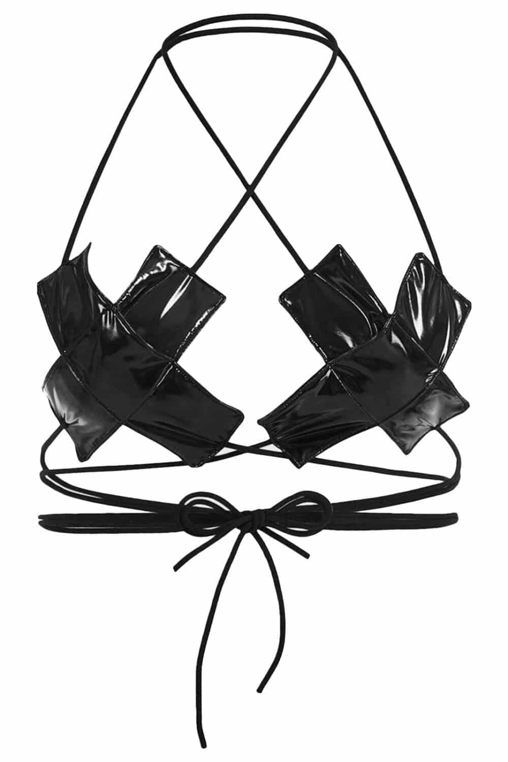 Romwe bra top double cross