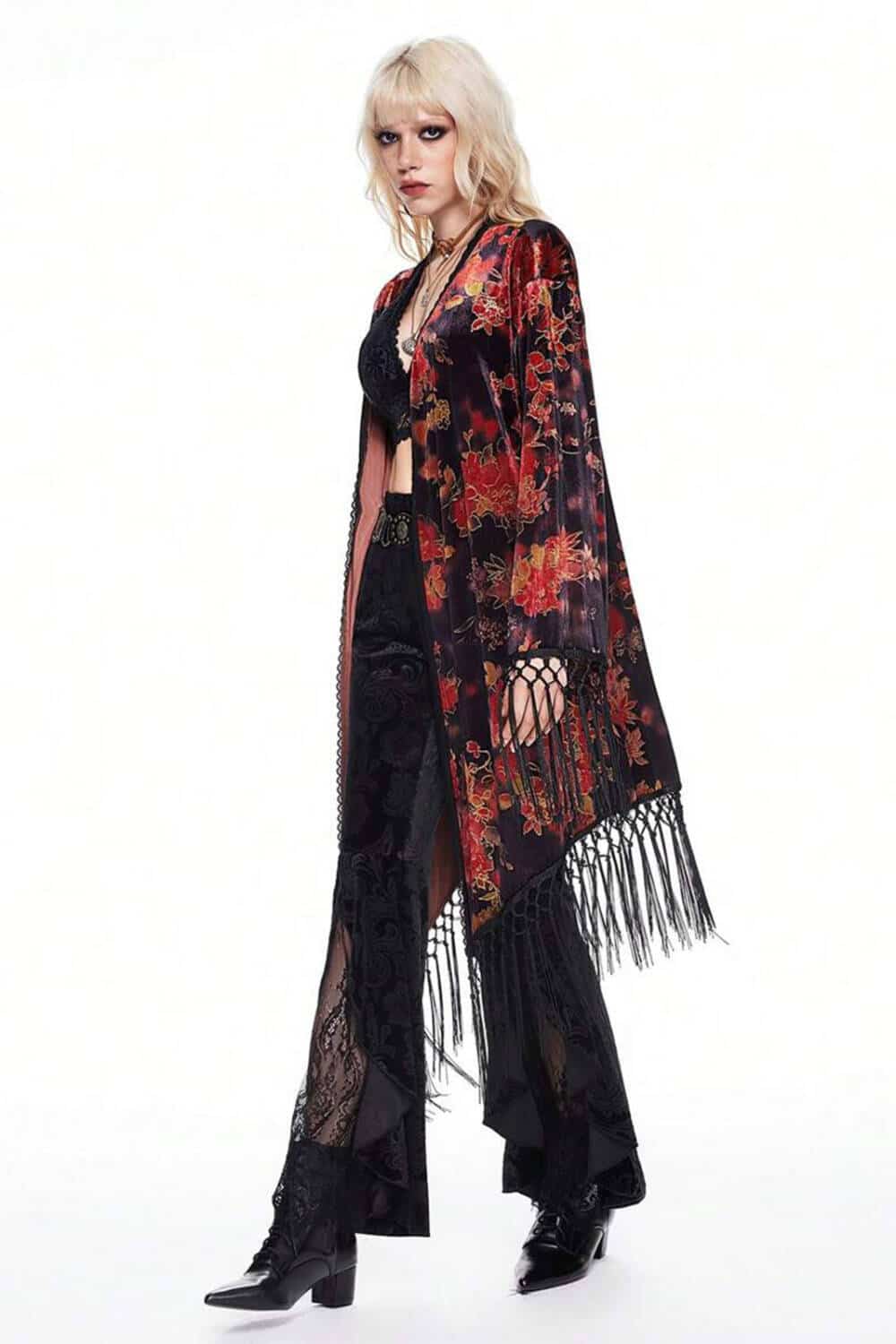 Romwe Jacket Red Flowers - Image 4