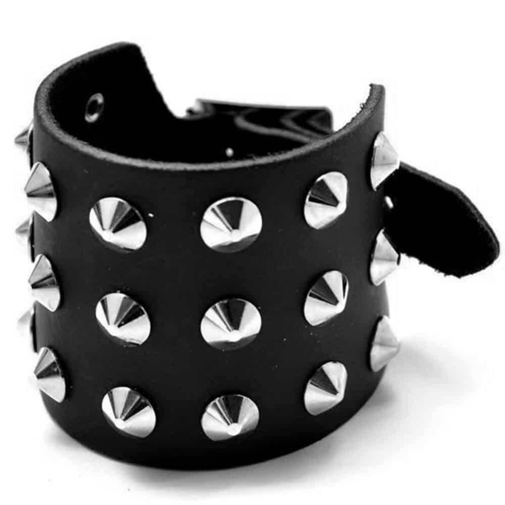 Moonattic rivet bracelet Three Rows Small Cones