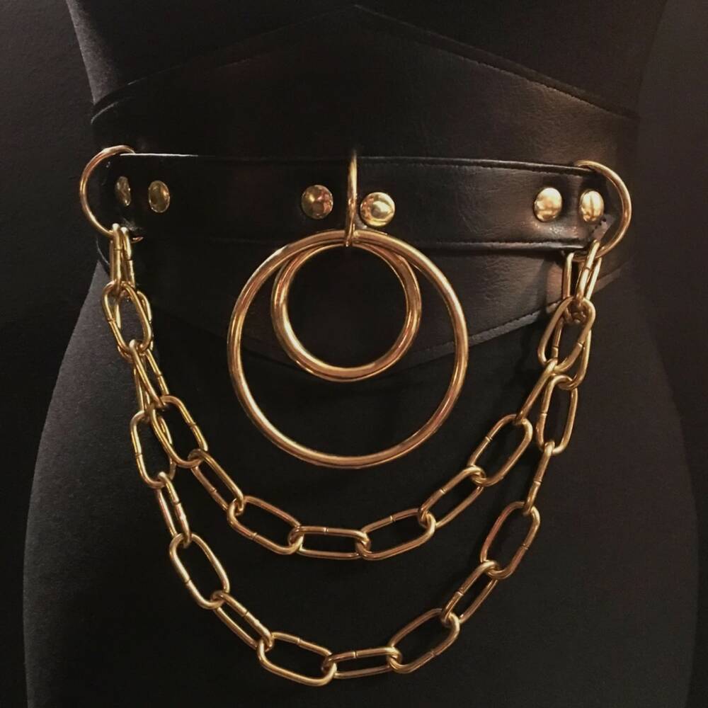 Tommy Vowles corset belt Double Ring Double Chain