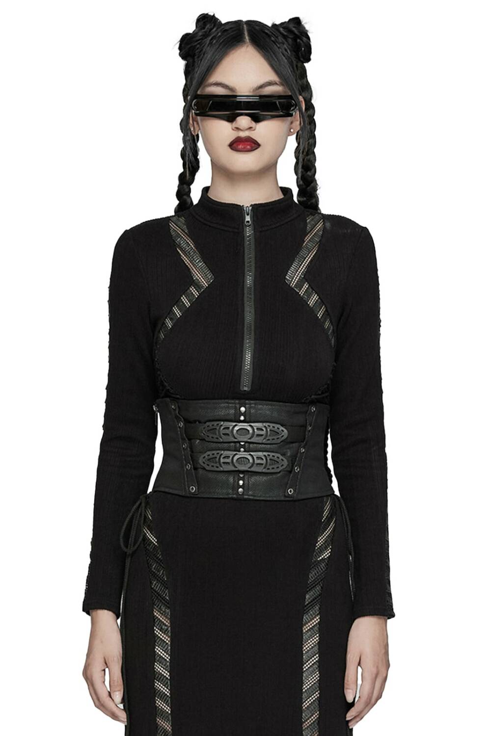Punk rave corset belt hardware