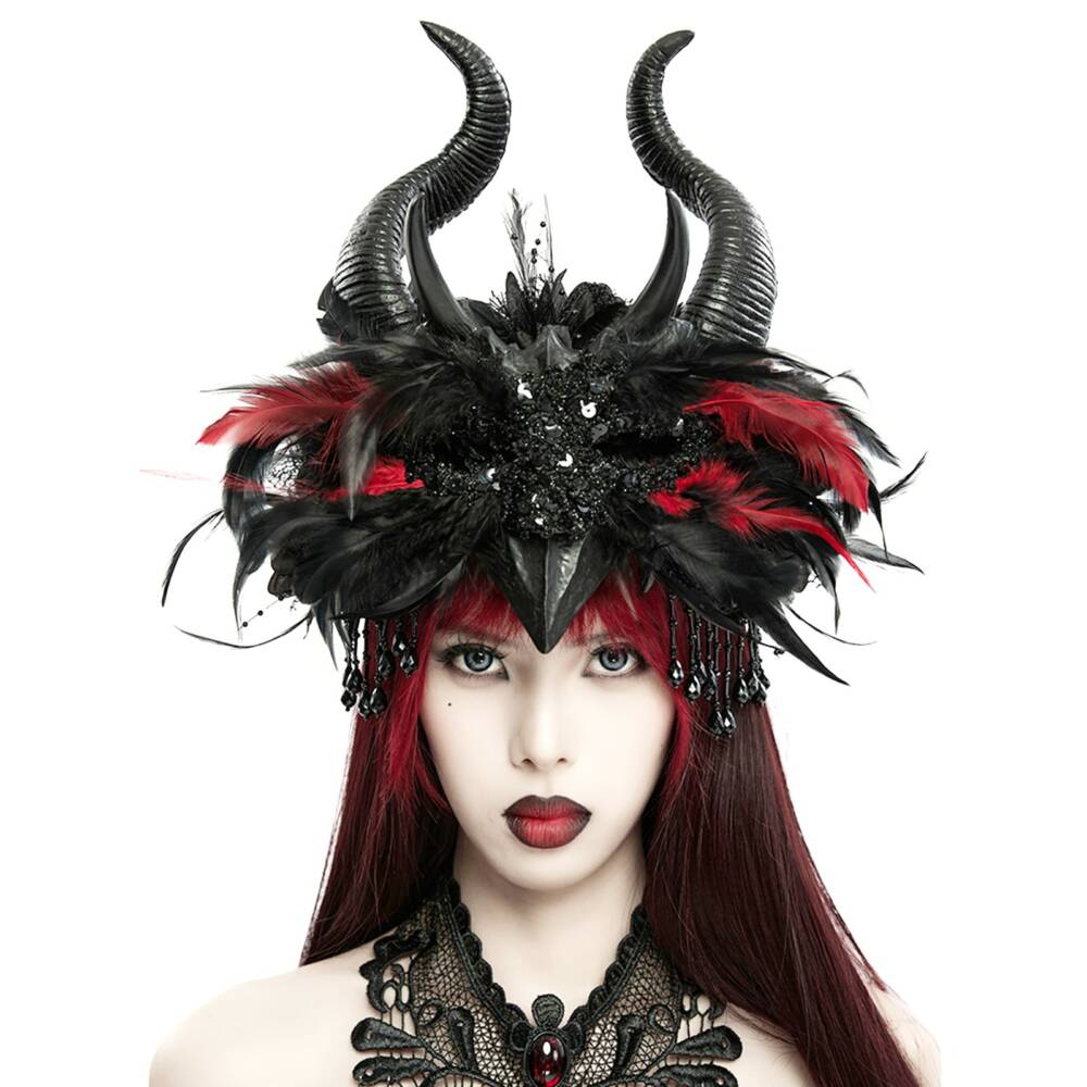 Punk Rave Headband Headpiece Vampires Masquerade Horns