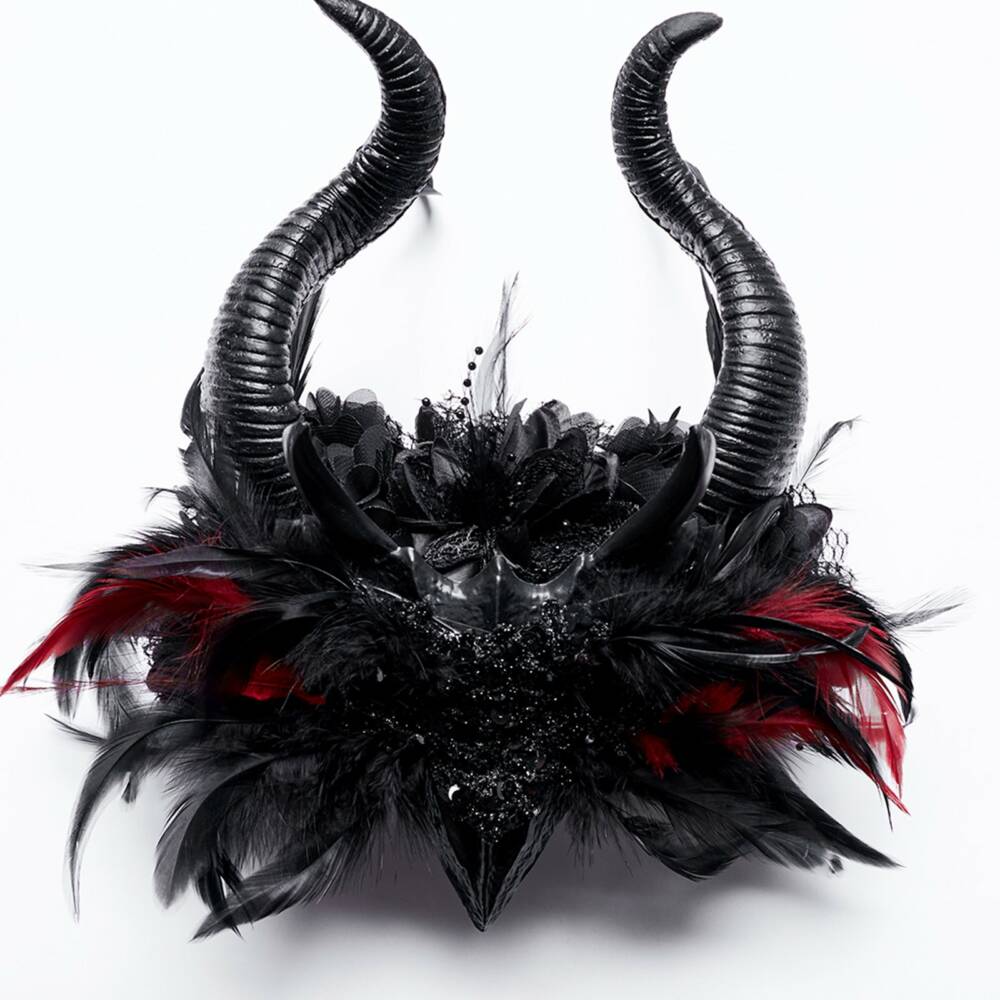 Punk Rave Headband Headpiece Vampires Masquerade Horns - Image 4