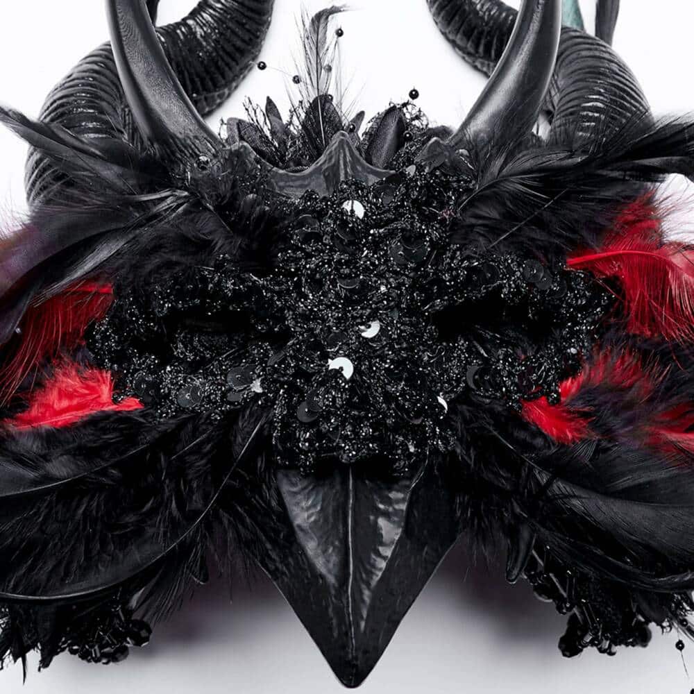 Punk Rave Headband Headpiece Vampires Masquerade Horns - Image 5