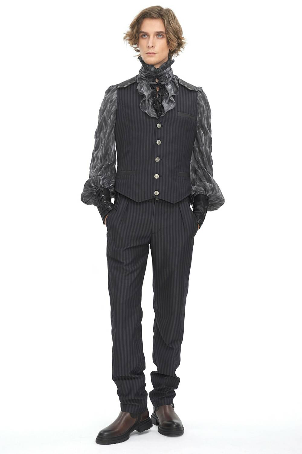 Punk Rave Vest Viserion Black Striped