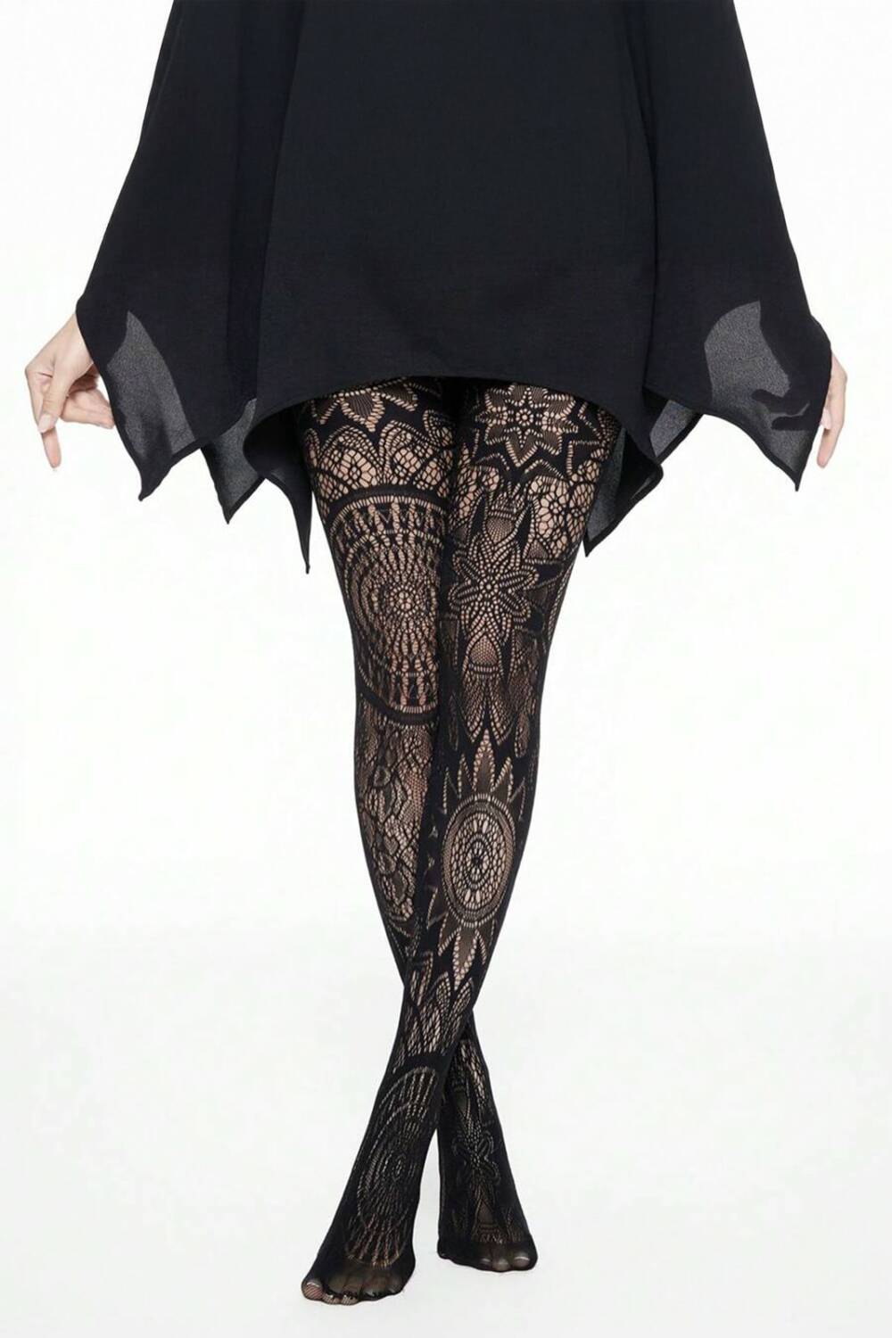 Romwe tights Flowers
