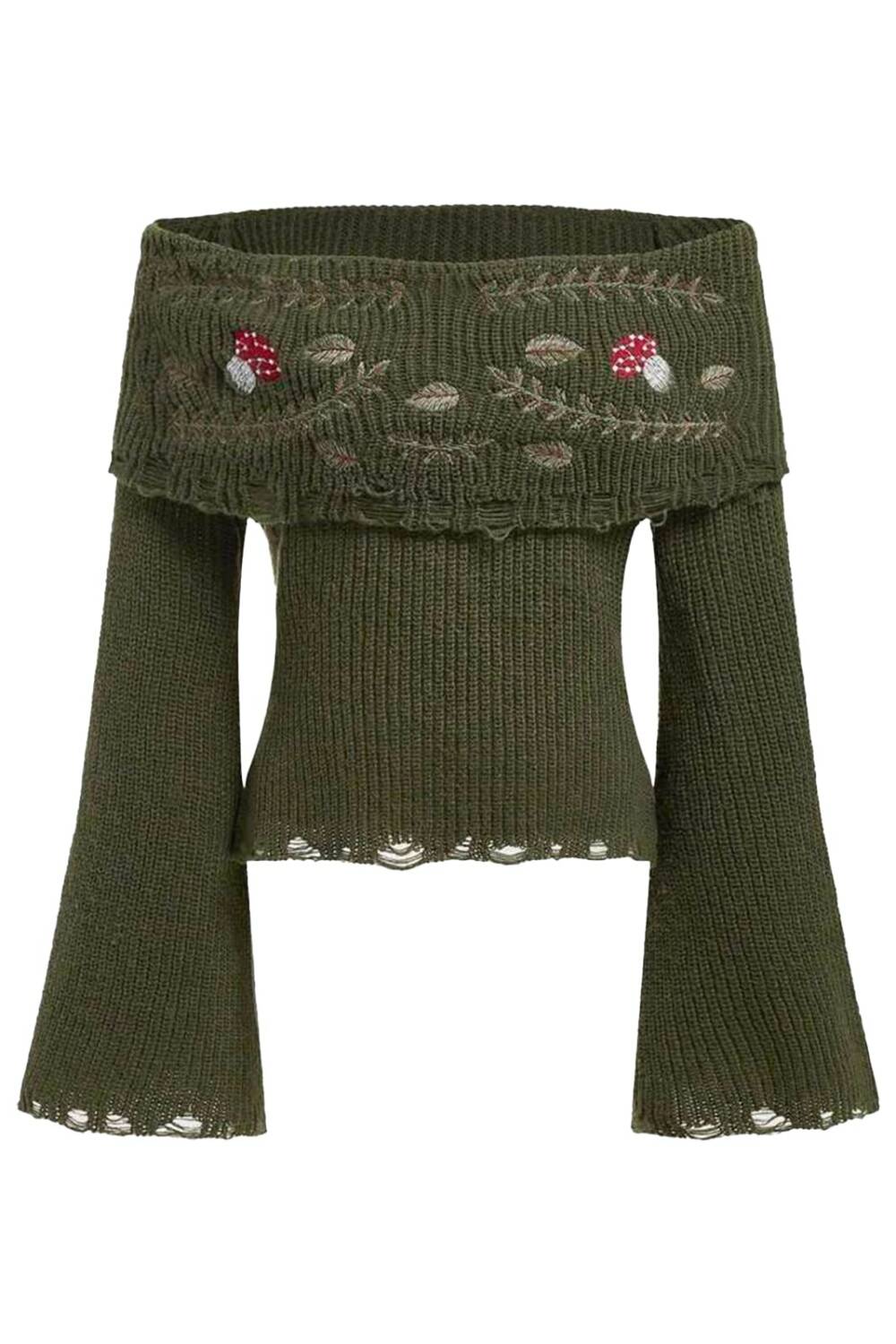 Romwe sweater Fairycore Mushroom