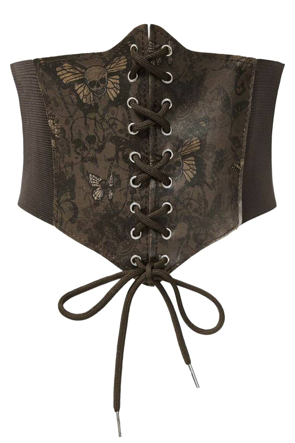 Romwe Butterfly Skull corset belt