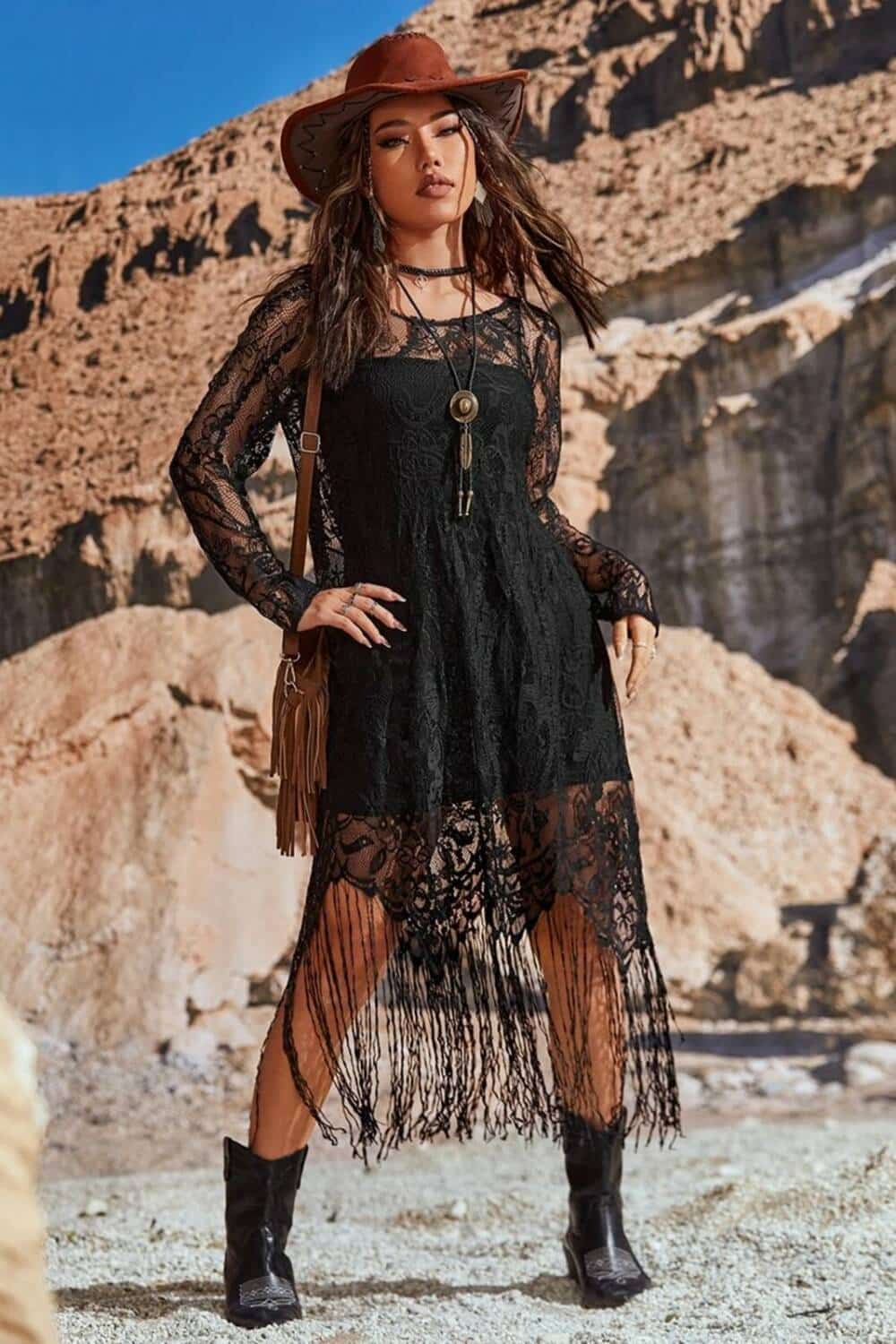 Mad Moonshine fringed dress Mikaela