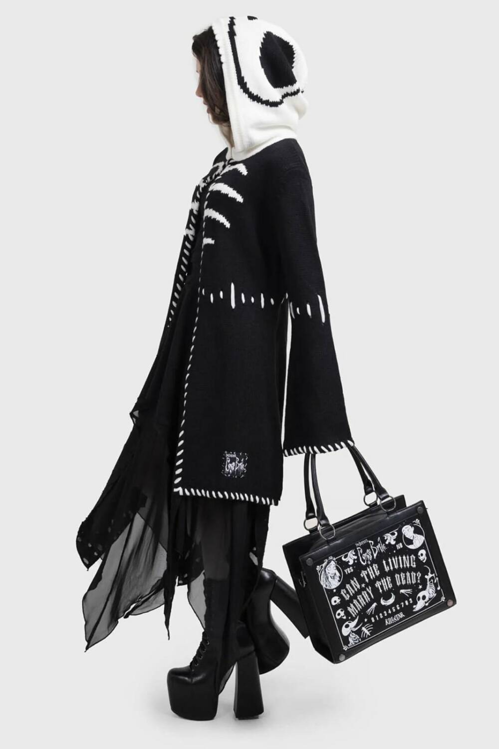 Killstar Corpse Bride Jacket Scraps Hooded - Image 2