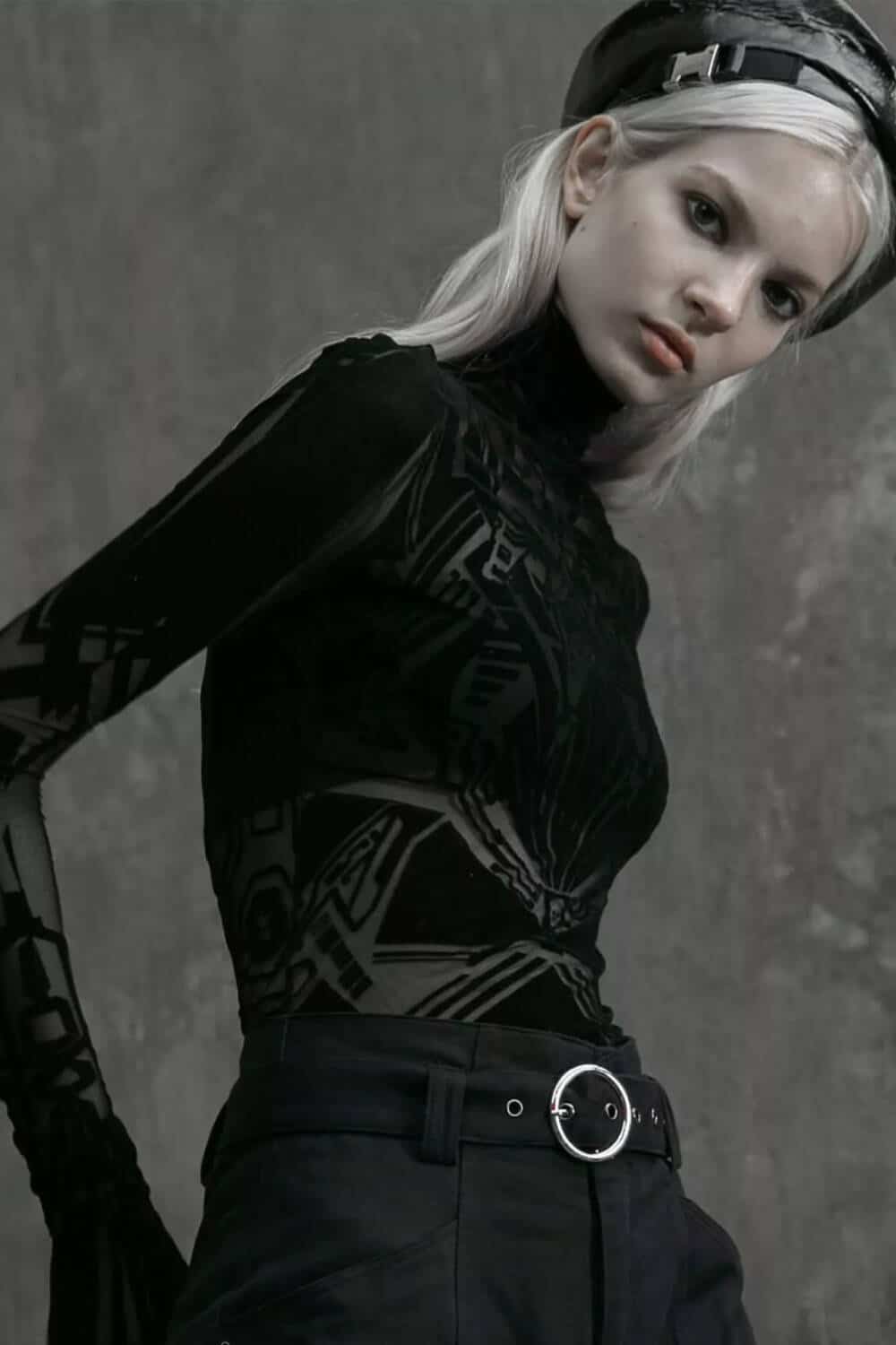 Punk Rave Top Cyber Goth - Image 3