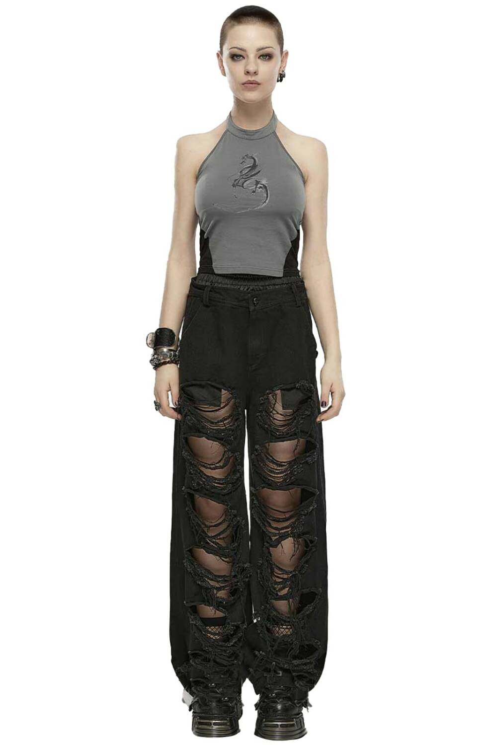 Punk rave pants slasher