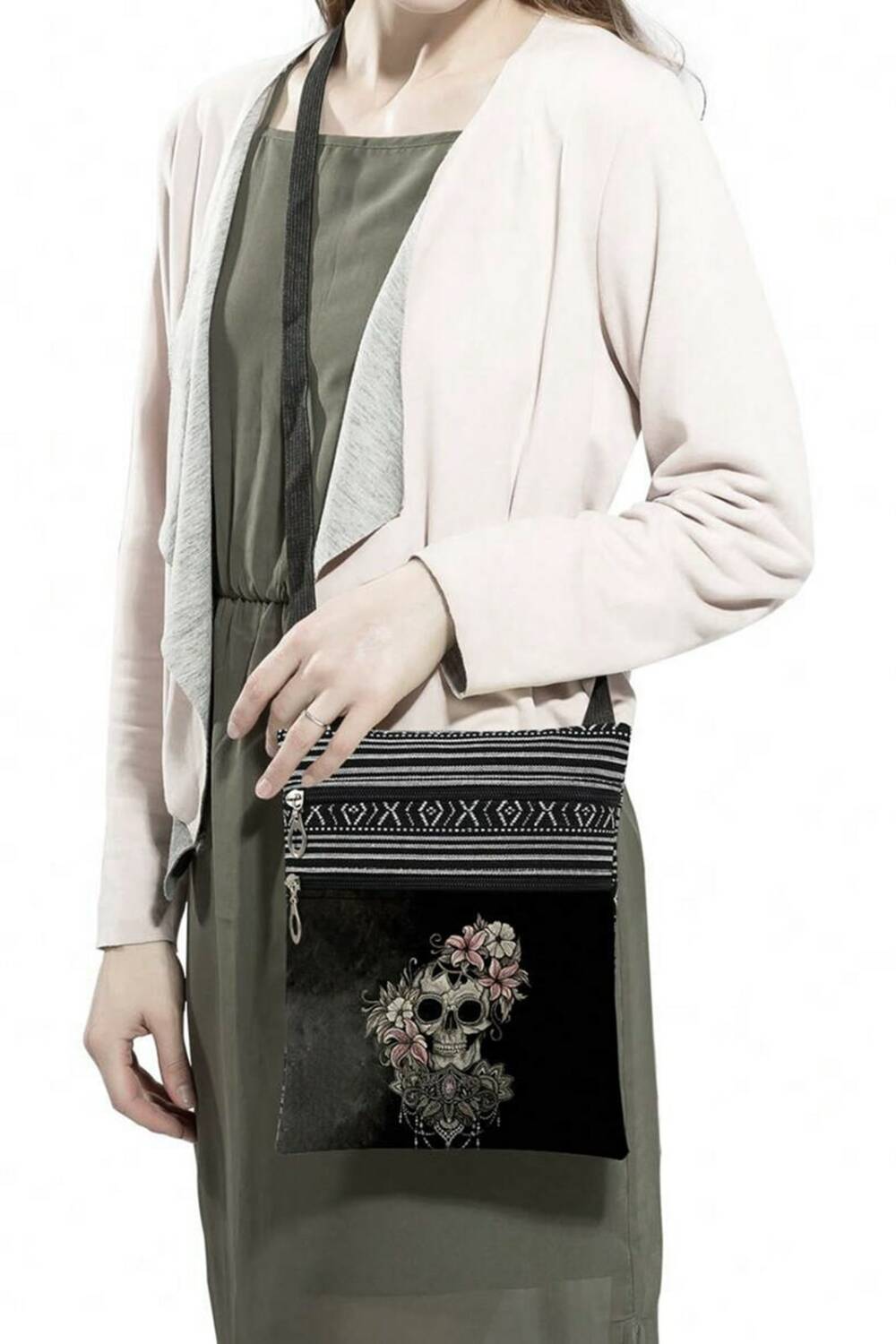 Mad Moonshine shoulder bag Flower Skull - Image 2